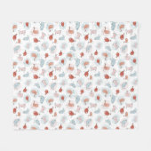 漫画の鳥が付いているパターン フリースブランケット (正面(横))