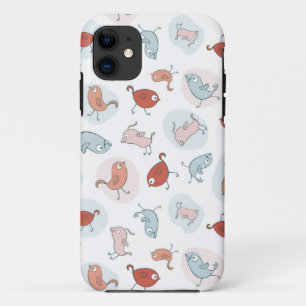 漫画の鳥が付いているパターン iPhone 11 ケース