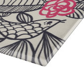 漫画の鳥が付いている花パターン カッティングボード (角)