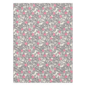 漫画の鳥が付いている花パターン テーブルクロス (正面)