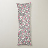 漫画の鳥が付いている花パターン ボディピロー (裏面 (縦))