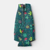 漫画の鳥と花のパターン ボトルクーラー (裏面)