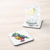 漫画の鳥のイラストレーション コースター (右側)