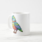 漫画の鳥のイラストレーション コーヒーマグカップ (正面左)