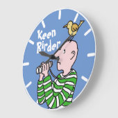 漫画の鳥のウォッチャー&バード ラージ壁時計 (傾斜)