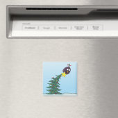 漫画の鳥クリスマスツリーのスター マグネット (インサイチュ (食洗機))