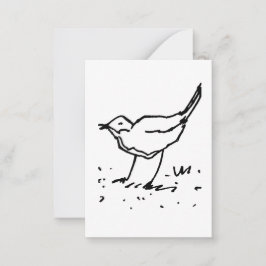 漫画の鳥ペン画 ノートカード