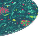 漫画の鳥2が付いている花パターン カッティングボード (角)