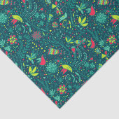 漫画の鳥2が付いている花パターン 薄葉紙 (詳細)