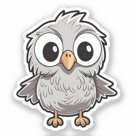 漫画の鳥 シール (正面)