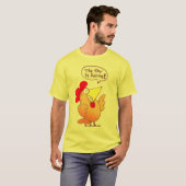 漫画の鶏のTシャツ|の鶏少しTシャツ Tシャツ (正面フル)