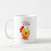 漫画の鶏は少し空が落ちていることを言います コーヒーマグカップ (左)