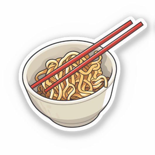 漫画の麺 シール (正面)