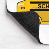 漫画の黄色および黒いスクールバス マウスパッド (コーナー)