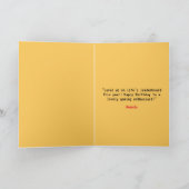 漫画の黄色と赤のゲームコントローラケーキ誕生日 カード (内部)