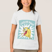 漫画の黄色のモンスタ走ーの – キャッチ トライブレンドＴシャツ (正面)