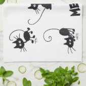 漫画の黒猫 キッチンタオル (折り畳み)