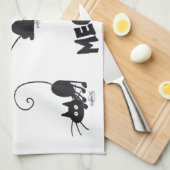 漫画の黒猫 キッチンタオル (四つ折り)