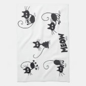 漫画の黒猫 キッチンタオル (縦)