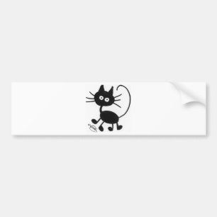 漫画の黒猫 バンパーステッカー