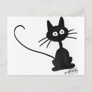 漫画の黒猫 ポストカード