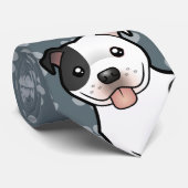 漫画の(犬)スタッフォードのブルテリア ネクタイ (ロール)