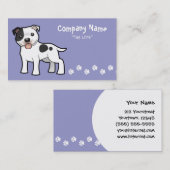 漫画の（犬）スタッフォードのブルテリア 名刺 (正面/裏面)