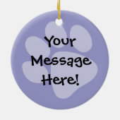 漫画の（犬）スタッフォードブルテリア（メッセージを追加） セラミックオーナメント (裏面)