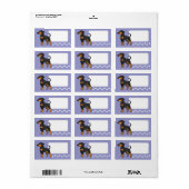 漫画の（犬）ドーベルマン・ピンシェル（フロッピーイヤー） ラベル (フルシート)