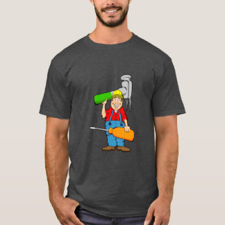 漫画のHandymanロゴ Tシャツ