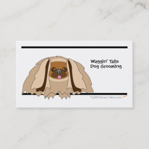 漫画のPekingese犬の名刺のテンプレート 名刺