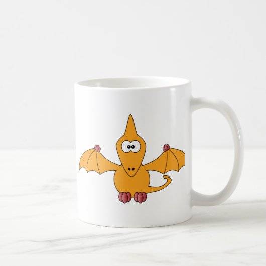 漫画のPterodactyl (黄色) コーヒーマグカップ (右)