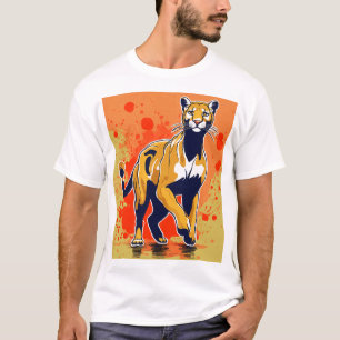 漫画のPumaスプラッシュロゴ:透明な背景» Tシャツ