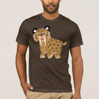 漫画のSmilodonのかわいく幸せなTシャツ Tシャツ
