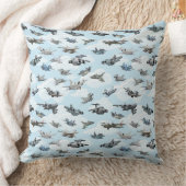 漫画のWarplanesパターンのファブリック クッション (ブランケット)