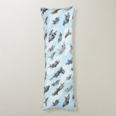 漫画のWarplanesパターンのファブリック ボディピロー (裏面 (縦))