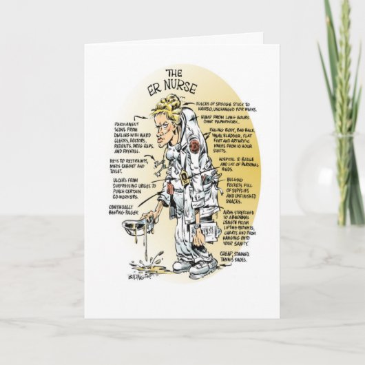 漫画は傑出ERのナース及びヒロインに感謝していしています サンキューカード (正面)