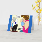 漫画ようこそ職場のおもしろい同僚ユーモアへ カード (黄色い花)