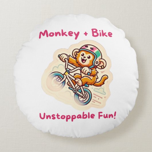 漫画よくはしゃぐスタイル ラウンドクッション (正面)