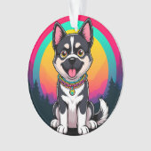 漫画よくはしゃぐ犬 オーナメント (正面)