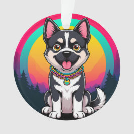 漫画よくはしゃぐ犬 オーナメント