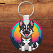 漫画よくはしゃぐ犬 キーホルダー (裏面)