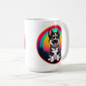 漫画よくはしゃぐ犬 コーヒーマグカップ (正面右)