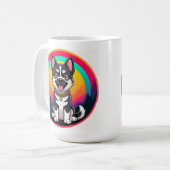 漫画よくはしゃぐ犬 コーヒーマグカップ (正面左)