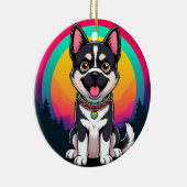 漫画よくはしゃぐ犬 セラミックオーナメント (右)