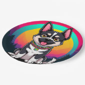 漫画よくはしゃぐ犬 ペーパープレート (アングル)