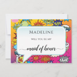 漫画アポップ・アートのート💥🎨グラフィ結婚ティメイド・オブ・オーナー（花嫁付き添い人）