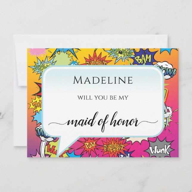 漫画アポップ・アートのート💥🎨グラフィ結婚ティメイド・オブ・オーナー（花嫁付き添い人） (正面)