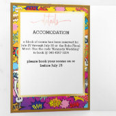 漫画アポップ・アートのート💥🎨スピーチバブルズ結婚グラフィティ 三つ折り招待状 (内部最初)