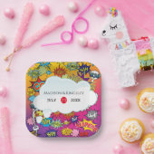 漫画アポップ・アートのート💥🎨ズ結婚グラフィティ ペーパープレート (パーティー)